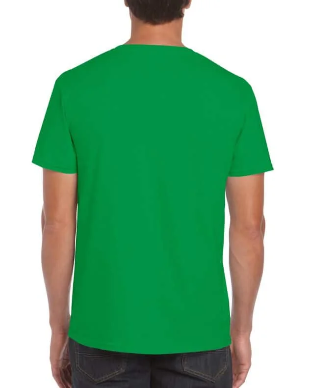 Camiseta Hombre cuello redondo básica Verde Irlandés algodón peinado Gildan 64000