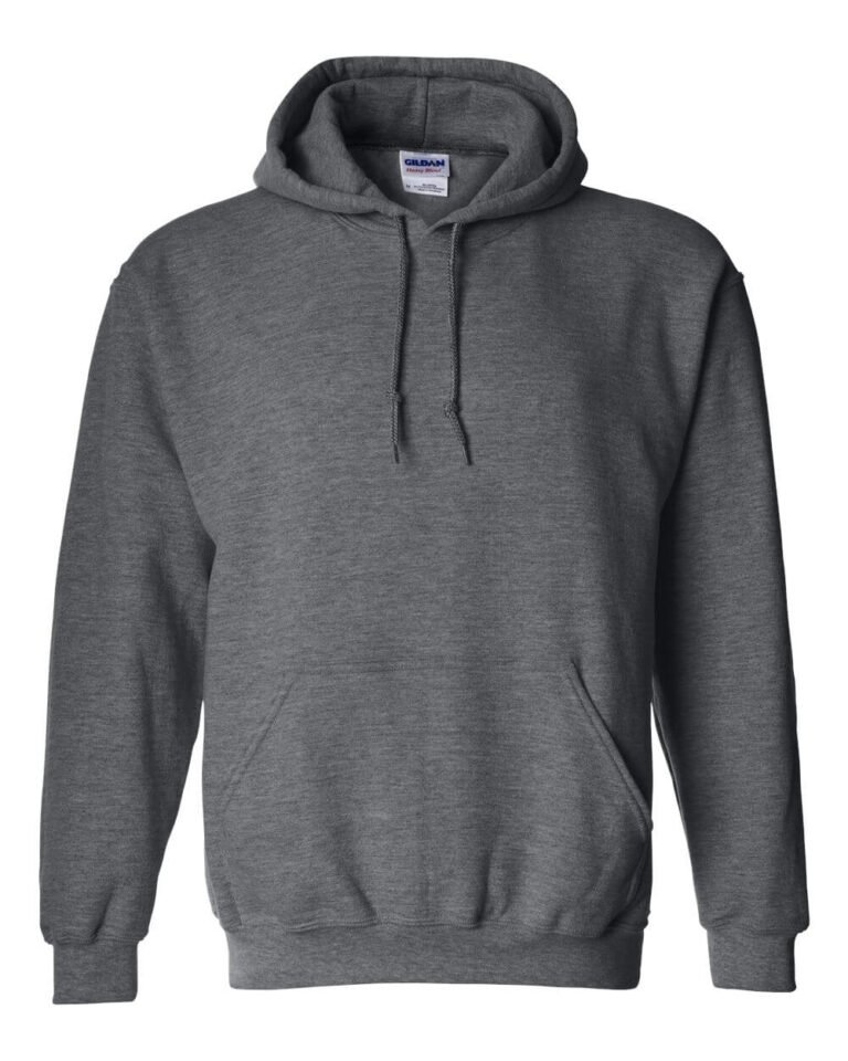 Hoodie Básico Gris Jaspe Oscuro Gildan Pstylec