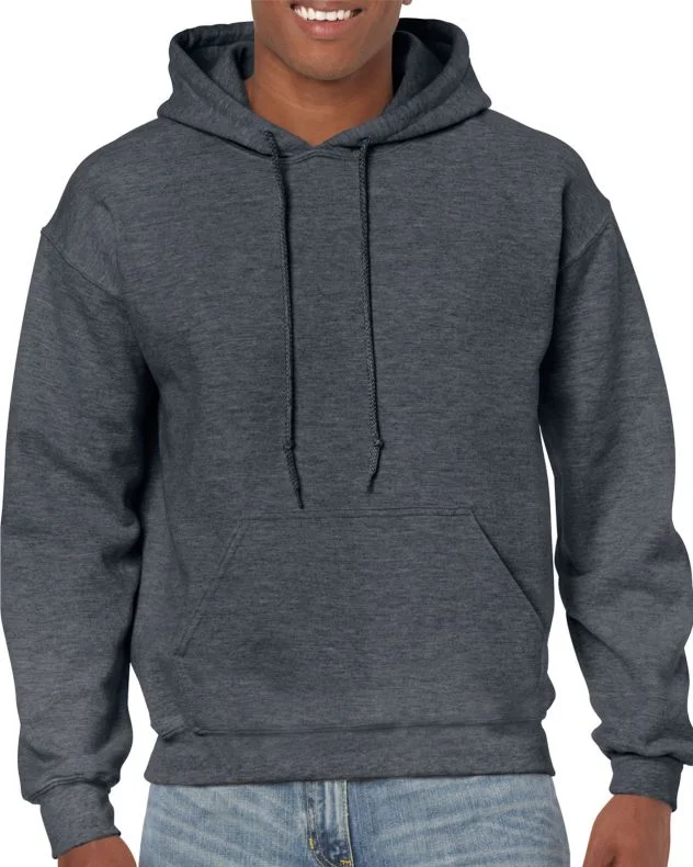 Buso Adulto con Capucha Hombre Gris Jaspe Oscuro Gildan 18500
