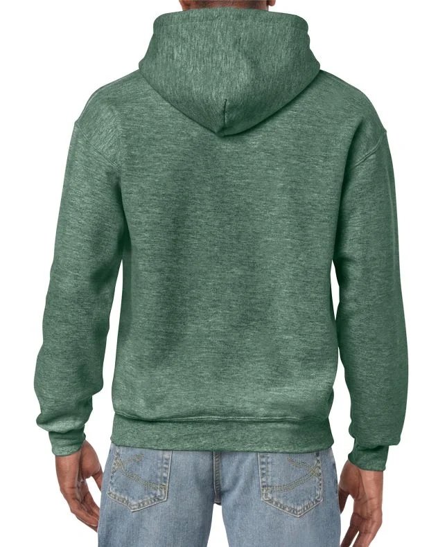 Buzo Adulto con Capota Hombre Verde Oscuro Jaspe Gildan 18500