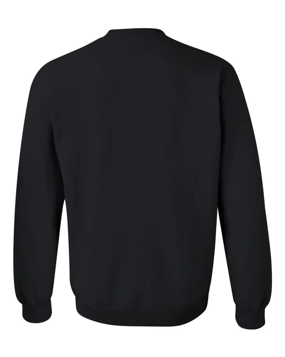 Buzo Cuello Redondo Hombre Negro lateral Gildan 18000