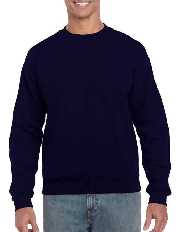 Buzo Básico adulto Hombre Azul Marino lateral Gildan 18000
