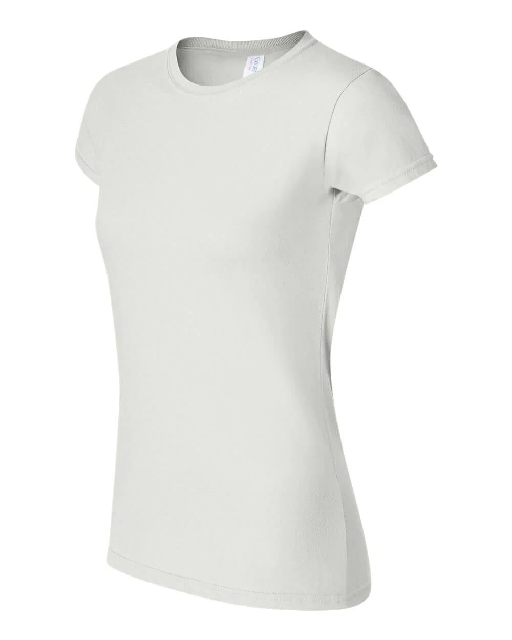 Camiseta Mujer Blanco algodón peinado Gildan 64000L (2)