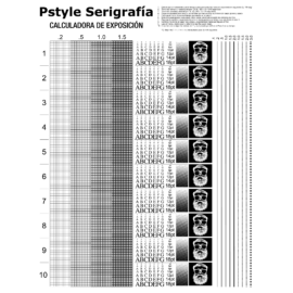 Calculadora de exposición para serigrafía